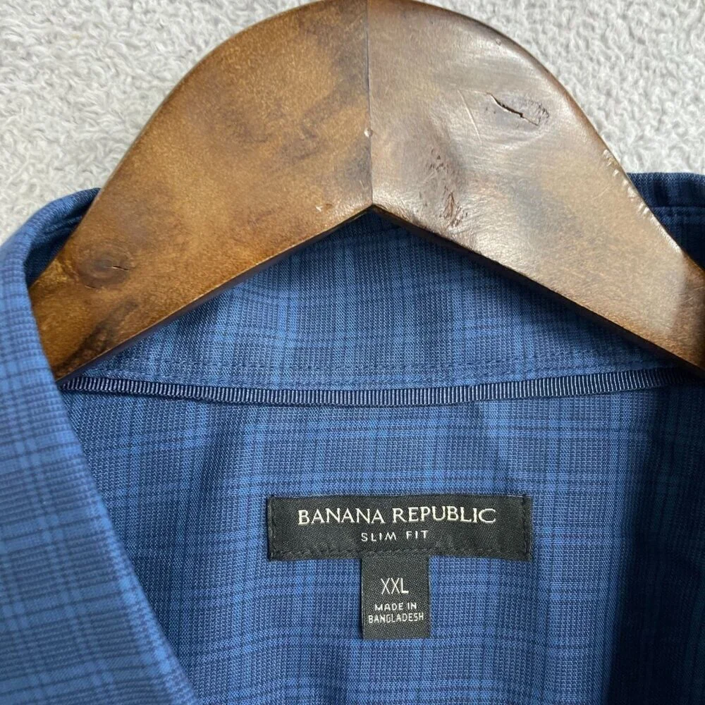 NEW Banana Republic Men's XXL Button down shirt Plaid